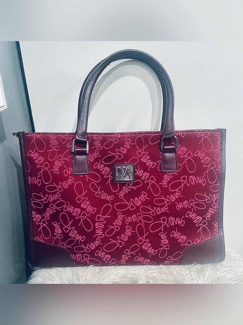 Vintag Diane von Furstenberg (DVF) Studio Signature Monogram Tote Bag